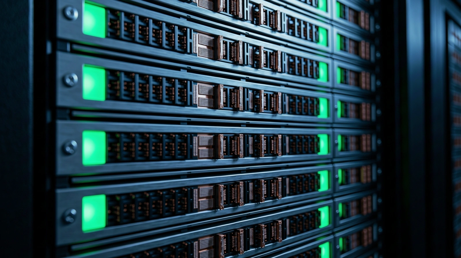 Server infrastructure close-up